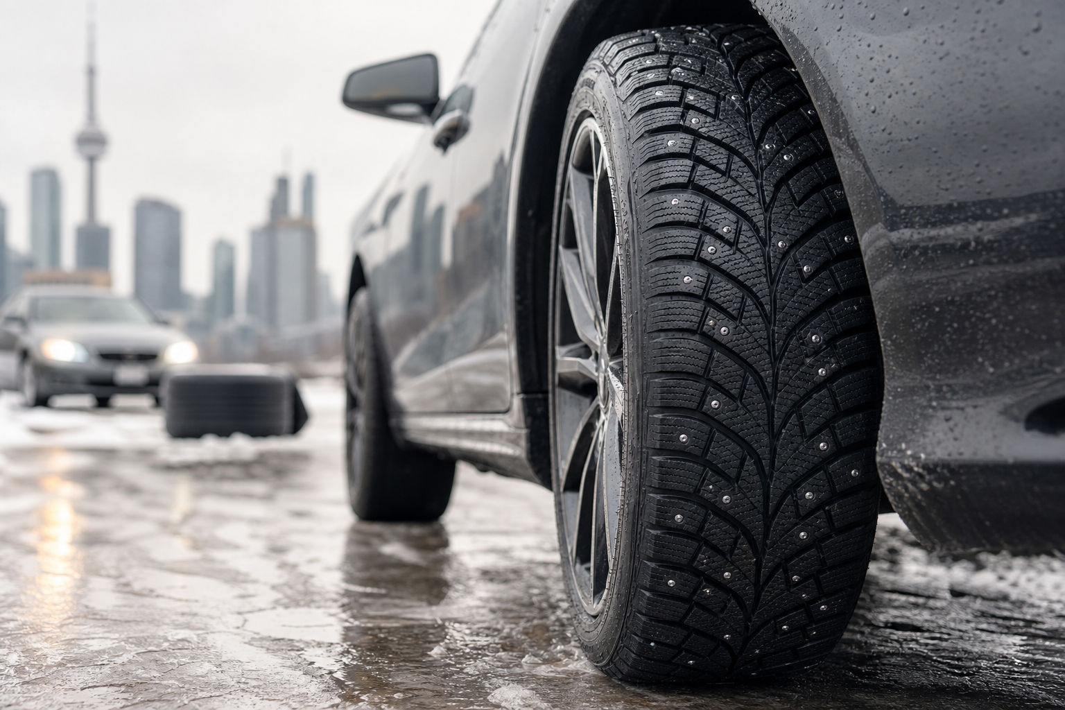 Biting the Ice: Understanding the Pros and Cons of Studded Winter Tires - Limitless Tire