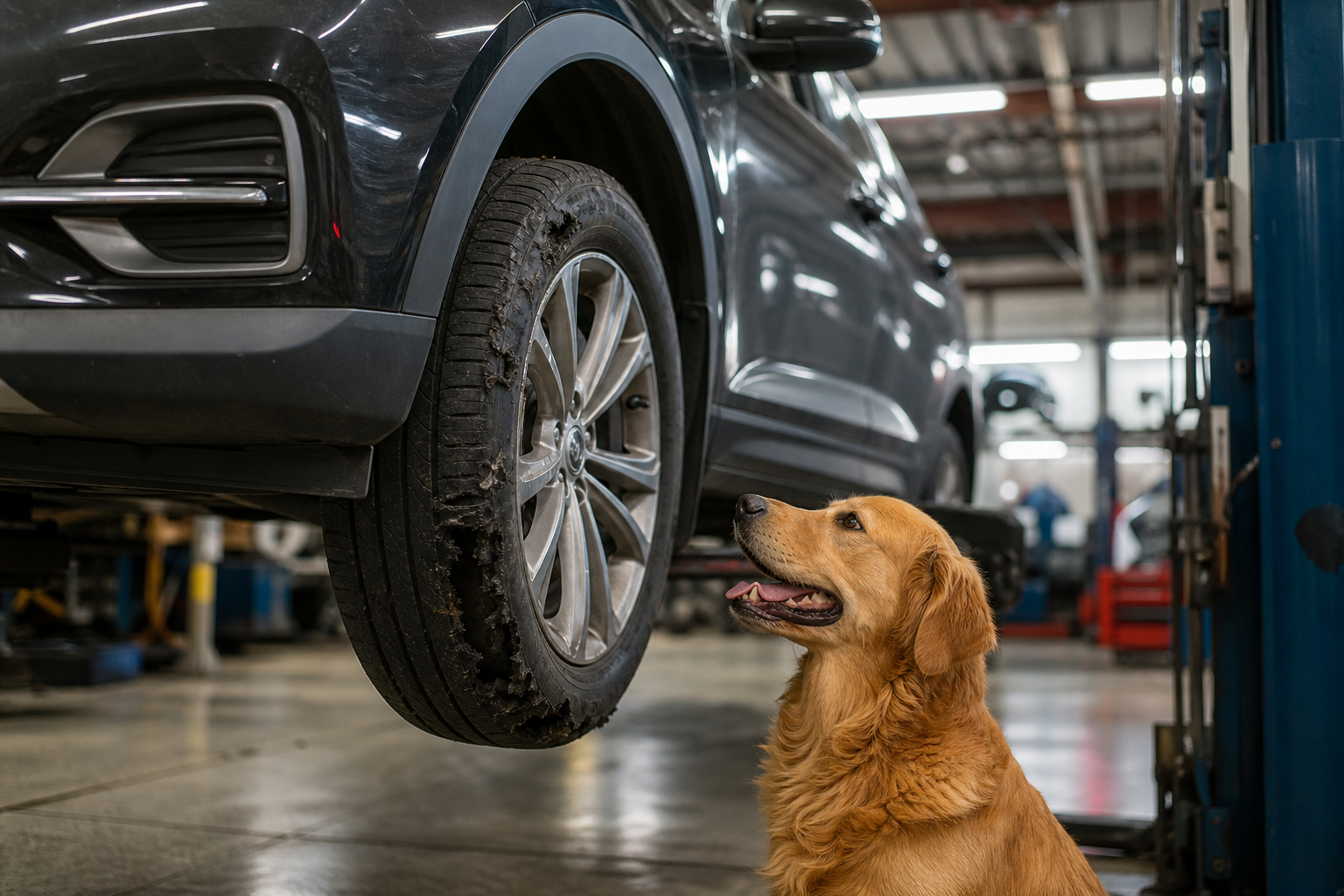 "The Tale of the Tire-Gnawing Pooch: A Journey of Indomitable Spirit and Oral Health Awareness" - Limitless Tire