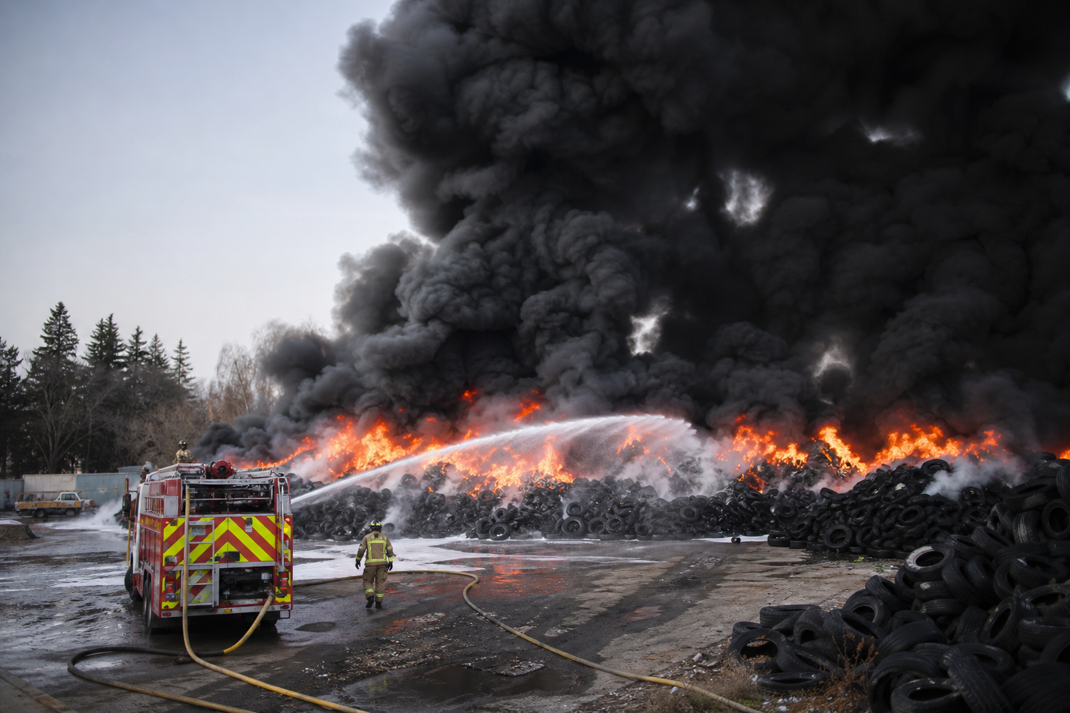 "Tire Storage Infernos at Beachwood Road: An Urgent Call for Elevated Fire Safety Measures" - Limitless Tire