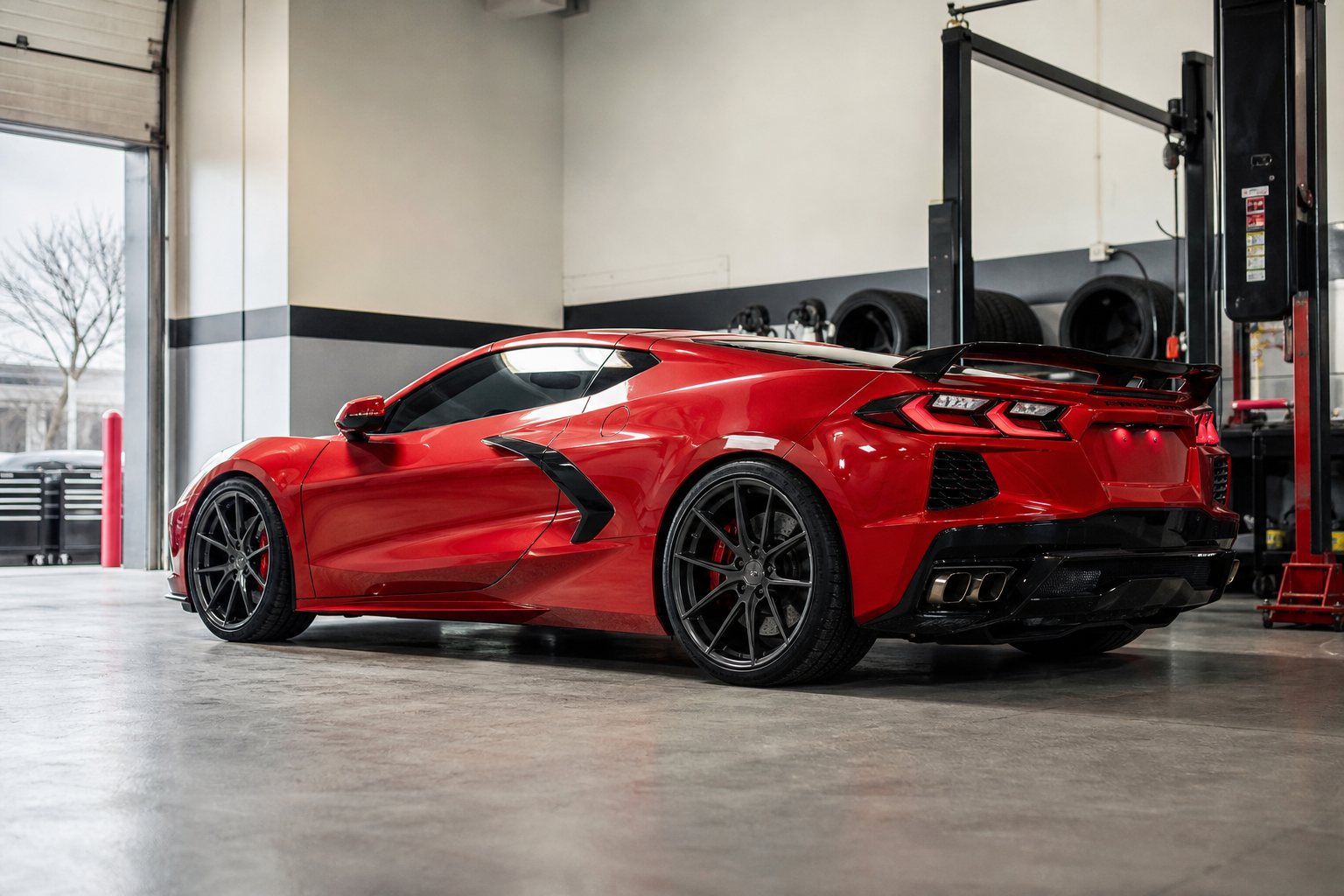 Wheel Sizing and Fitment: What are the ideal sizes for Vossen wheels on a C8 Corvette for both front and rear to achieve a desired look and fit? - Limitless Tire